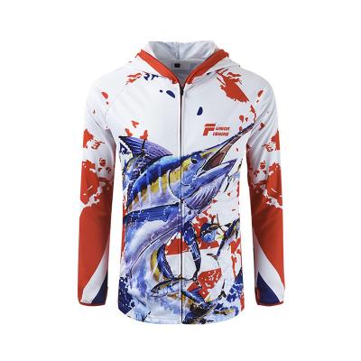 China Anti-UV Custom Design Fishing Jacket Custom Hooded Shirt Quick Dry Fishing Shirt for sale