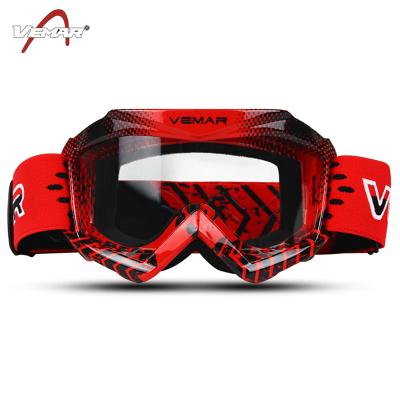 China Professional VEMAR MX MTB ATV-UTV Dirt Bike Kids Goggles Kids Motorcycle Soft Goggles For Motocross Helmet for sale