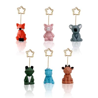 China House. Office. Cute Home Decoration Office Supplies Clip Holder Note Clip Cute Home Cartoon Clip Animal Base School Card Clip for sale