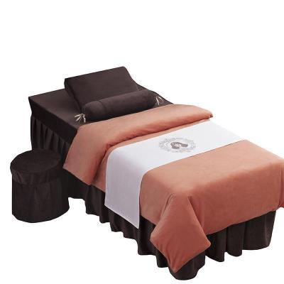 China Disposable high-grade beauty salon bedspread four-piece set four season massage spa universal bed sheet-2 for sale