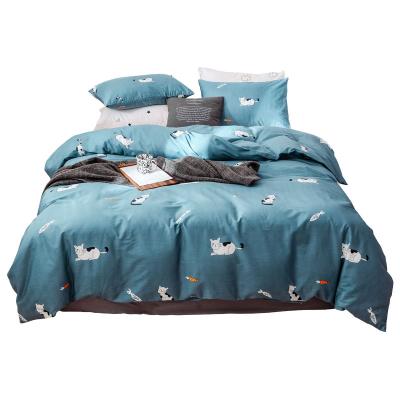 China Low Price 100% Five Star Disposable Cotton Flat Use 6 Piece Duvet Cover Bedding Set for sale