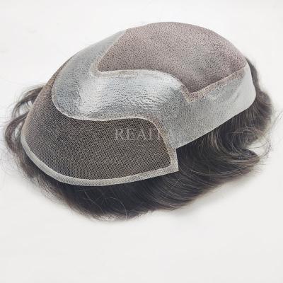 China 100% Raw High Quality Straight Remy Human Hair Mono Male Hairpiece Cuticle Aligned Mens Wigs Hairpiece for sale