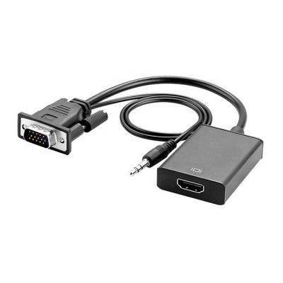 China Wholesale COMPUTER VGA Male to HDM I Female Converter Adapter with 3.5mm Stereo VGA Cable for PC Laptop to HDTV ps4 Projector for sale