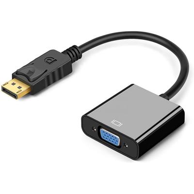 China Wholesale 25CM COMPUTER Display Left DP to VGA Adapter HDTV DisplayPort Male to Male VGA Converter Cable CONVERTER for sale