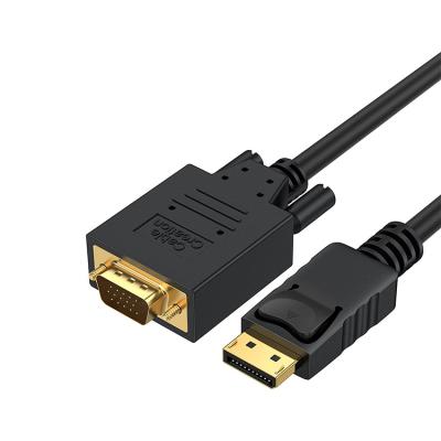 China COMPUTER DP to VGA TV/Monitor Conversion Cable 1.8m VGA Adapter Cable DP to VGA Audio Video Cable for sale