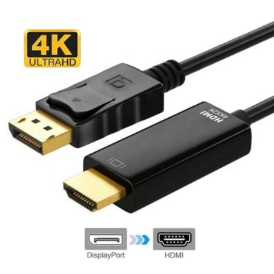 China Gold Plated 4K X 2K COMPUTER DisplayPort DP to HD Adapter Cable Display Port Male to HD Male Cable Converter for sale