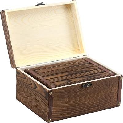 China Wooden handmade simple veneer twist lock decorative interlocking boxjewelry and accessories storage box belt for sale