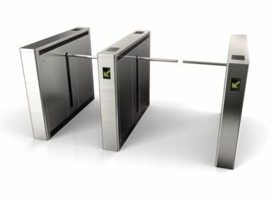 China Remote Control Turnstile Entrance Gates , Single Arm 304 Stainless Steel Turnstile for sale