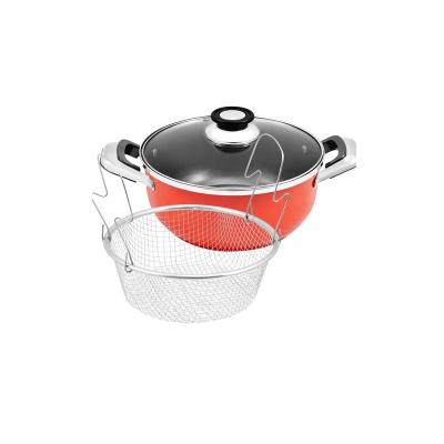 China Masterclass Sustainable Premium Cookware Ceramic Coated Stainless Steel Pots Aluminum Cooking Basket for sale