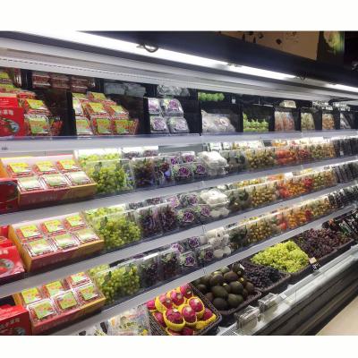 China Single-temperature vegetable and fruit open refrigerators vegetable refrigerator fruit display open showcase for sale