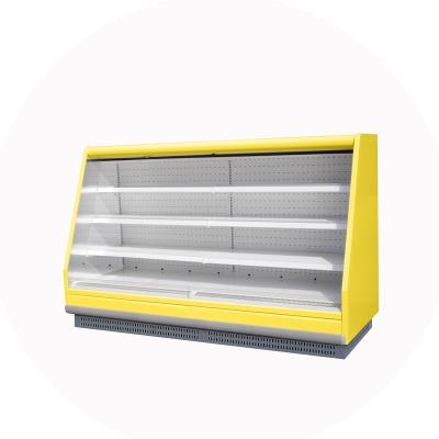 China Single-temperature Customize Adjustable Multideck 2.5m Front Cooler Commercial Open Display Fridge for sale