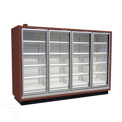 China Single-temperature Glass Door Walk In Freezer Fridge Supermarket Freezer Commercial Glass Cabinets E7 ATLANTA for sale