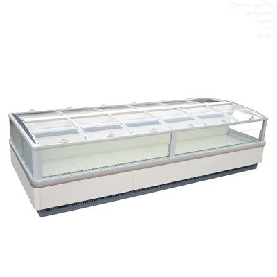 China Single-Temperature Seafood Freezer Showcase Frozen Food Freezer Refrigerators E7 HAWAII for sale