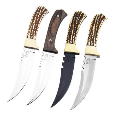 China Non-variable Fixed Tactical Sharp Blade Survival Rescue Hunting Knife Military Stainless Steel With Teeth Blade Nylon Sheath for sale