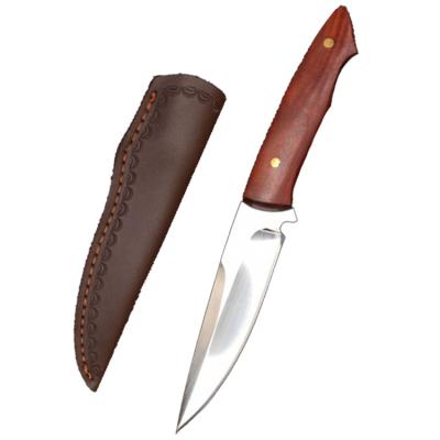 China Long Quality Non-variable Handle 8CR13MOV Blade Survival Wood Steel Fixed Knife Carry Outdoor EDC Hunting Knife With You for sale