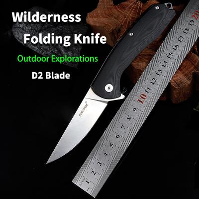 China 2021 CENTIPEDE Folding Knife Non-variable Hunting Tactical Knives High Hardness D2 Blade Camping Group Of Ten Handle Outdoor Pocket Knife for sale