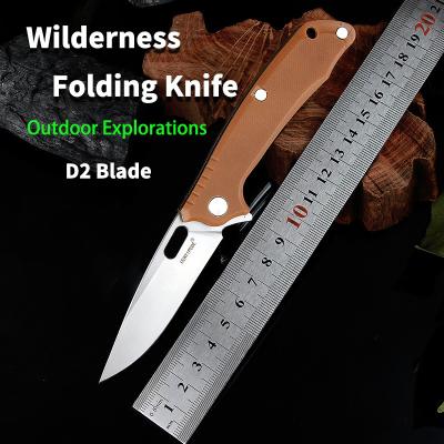 China 2021 CENTIPEDE Folding Knife Non-variable Hunting Tactical Knives High Hardness D2 Blade Camping Group Of Ten Handle Outdoor Pocket Knife for sale