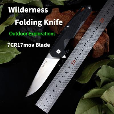 China 2021 CENTIPEDE Folding Knife Non-variable Hunting Camping Knives Hardness 7CR Blade Group Of Ten High Handle Outdoor Pocket Knife for sale