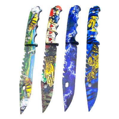 China 3D Printing Long Blade Stainless Steel Rescue Fixed Knife Non-variable Handle Creative Straight Knife for sale