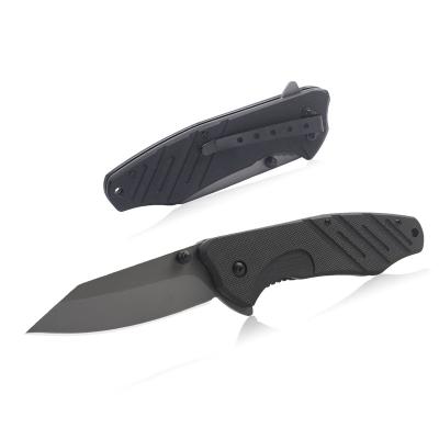 China Non-variable Custom Design Handle G10 Stainless Steel Folding Knife For Outdoor Camping Survival for sale