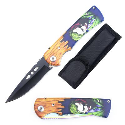 China Mini Folding Hunting Knife Non-variable With 3cr13 Blade 3D Printing Steel Handle Tactical Knive Wholesale for sale