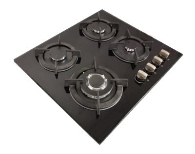 China Hotel tempered glass table top gas stove, cook a 4 gas bocas, built in gas hob SG45909 for sale