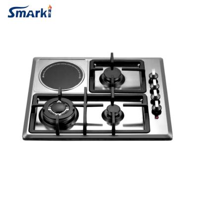 China Household 110-220V Infrared and Gas Electric Cooktop 4 Burner Gas Combi Electric Hob SSE45906 for sale