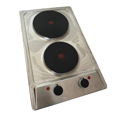 China 2 Burner Electric Infrared Infrared Hotel Kitchen Stove Stainless Steel Hob for sale