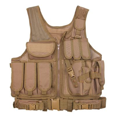 中国 Outdoor Activity Adjustable Waterproof Nylon Police Army Vest Outdoor Hunting Military Tactical Bags With Belt Holster 販売のため