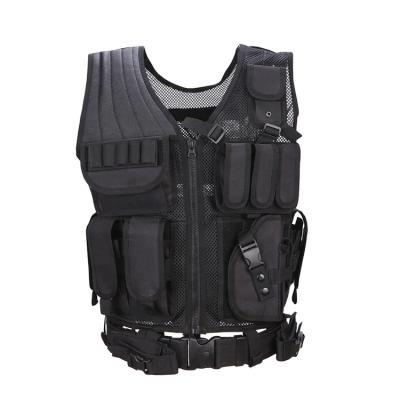 中国 Tactical Outdoor Activity Lightweight Black Nylon Military Vest With Plate Carrier 販売のため