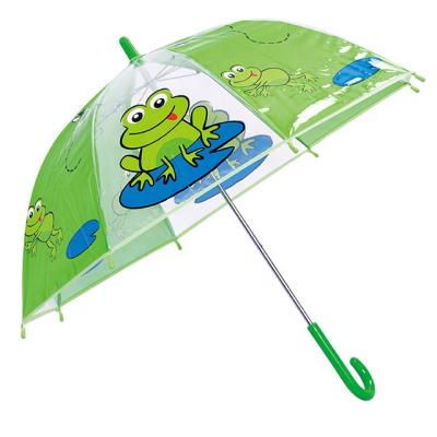 China Tropical Frog POE Clear Maker Transparent Umbrella For Kids for sale