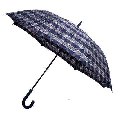 China 2020 Semi-automatic Hydraulic Pressure Design Fiberglass J Handle Upright Umbrella for sale