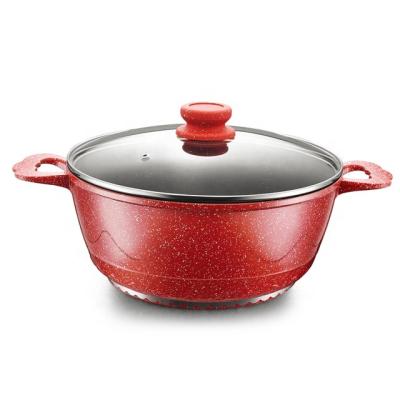 China Sustainable Cast Aluminum Ceramic Nonstick Cookware Set With Bottom Capsule Induction for sale