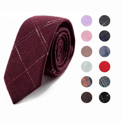 China New Style Solid Color Corbata Neckerchief Fluffy Thin Striped Clothing Accessories Woolen Woolen Ties 6cm Dot Ties Hot for sale