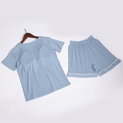 China Soft/not pilling//not tight fitting/colors can be customized wholesale custom women pure cotton pajamas sets summer short sleeve pajamas sleepwear clothes for sale