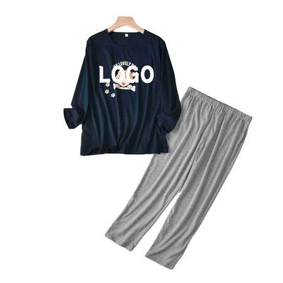 China Nice and cool downnot/handmade/close fitting/colors can be Factory Customized Logo Long Sleeve Bamboo Recycled Fiber Factory Wholesale Custom Pajamas Set For Women for sale