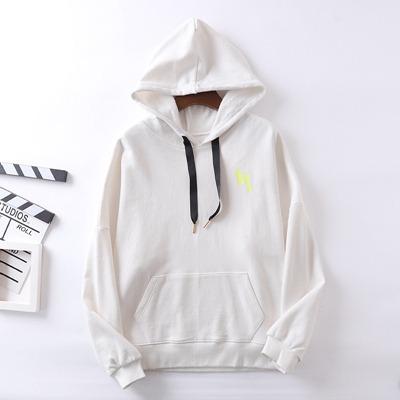 China Fabric is crisp/not pilling/do not fade/colors can be factory customized wholesale two line chest letter sweater women loose hooded cotton for women for sale