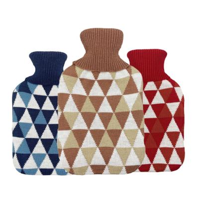 China knitted multifunctional hot water bag large 2l liter cover rubber water bottle hot and silicone rubber silicone hot water bag eco multifunctional hot water bag for sale