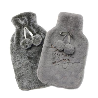 China water bottle hot sale water bottle bag plush bag flannel blanket soft warm blanket rubber hot water bottle warmer for sale