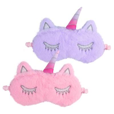 China cute funny animal blindfolded unicorn sleep visor plush eye mask for kid eye mask unicorn for sale