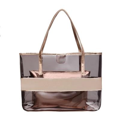 China Fashion Eco Large Shopping Waterproof Portable Transparent PVC Make Up Travel Cosmetic Bag for sale