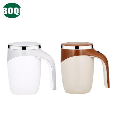 China BOQI Coffee Mug Stainless Steel Portable Rotating Rotating Magnetic Stirring Cup Full Automatic Lazy Cup Shaker Mug for sale