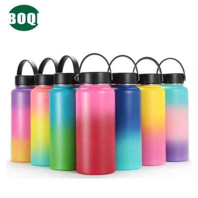 China BOQI Logo 18oz 22oz 32oz 40oz Custom Viable Double Wall Vacuum Flask Stainless Steel Sport Insulated Water Bottle for sale