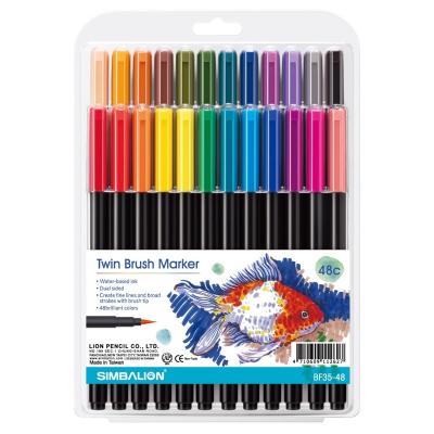 China ( Dual Tip ) TWIN BRUSH PEN - 48 COLORS BF35-48 for sale