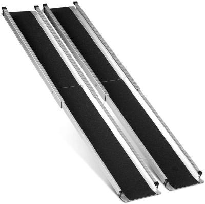 China Wheelchair Ramps Aluminum Telescopic Portable Loading Ramp 2100*200*50cm for sale