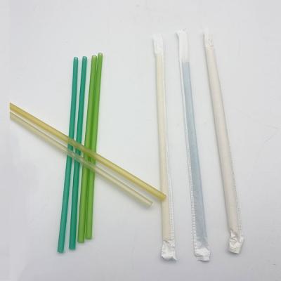 China Eco-Friendly Pla Wholesale Non Plastic Straw Paper Straw With Reusable Facotry Cornstarch Bag for sale