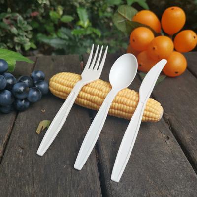 China Disposable Disposable Knife and Fork Biodegradable Cutlery Set Disposable /Plastic Dinnerware Set Cutlery Set for sale