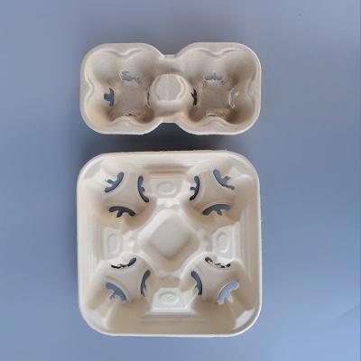 China High Quality Biodegradable Eco Friendly Coffee Cups For Take Out Tray Set For Serving Food /Tea/Coffee Factory Wholesale for sale