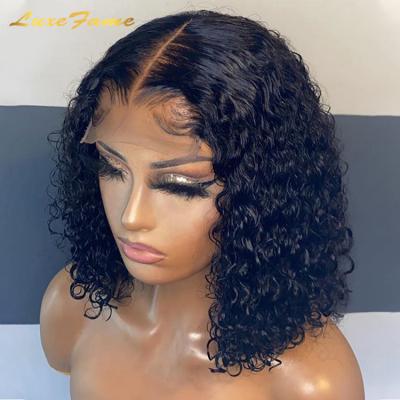 China Raw Unprocessed Natural Lace Barely Shedding Soft Thick Smooth Front Curly Bob Wig,Wholesale Lace Front Wig,Hd Brazilian Lace Hair Short Hair Frontal Wigs for sale