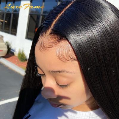 China Real Mink Straight Brazilian Hair Wholesale Straight Lace Front Wig, Hair Pre Plucked Lace Wig, Hd Burmese Loose Straight Lace Wig for sale